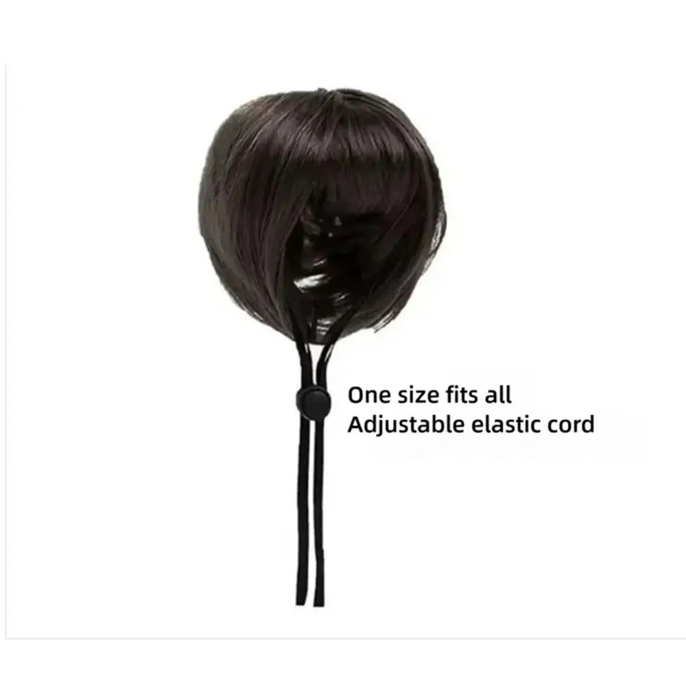 Pet Bob Wig Exposed Ear Design Comfortable To Wear Cat Fake Hair Dressing Up fun