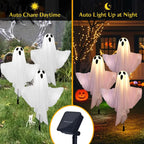 Solar Ghost Halloween Pathway Lights