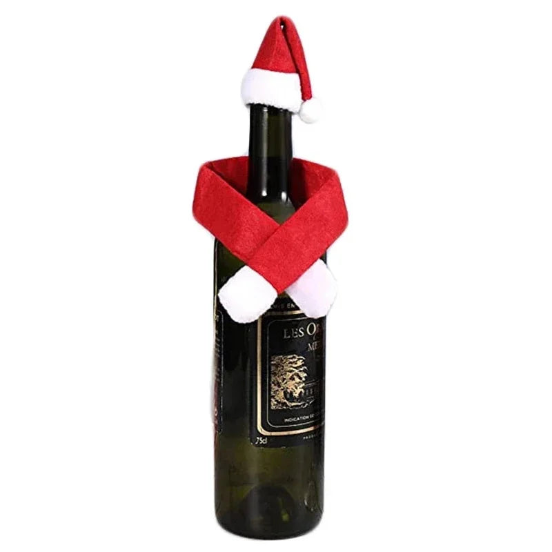 Christmas Wine Bottle Covers — Santa & Snowman Designs
