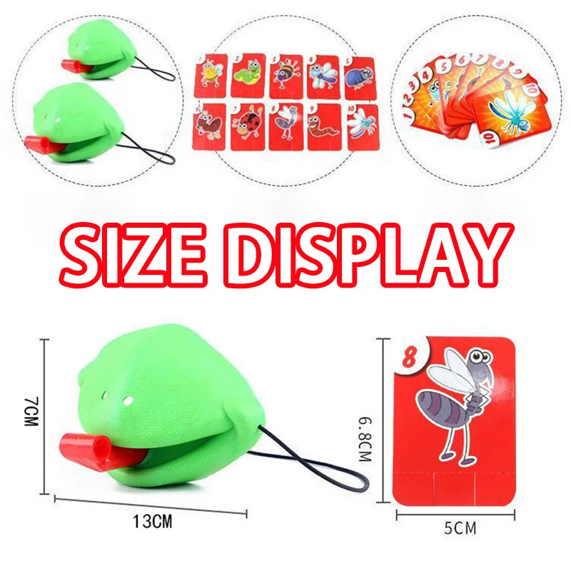 Frog Lizard Mask Wagging Tongue Lick Cards Board Games for Children Toys