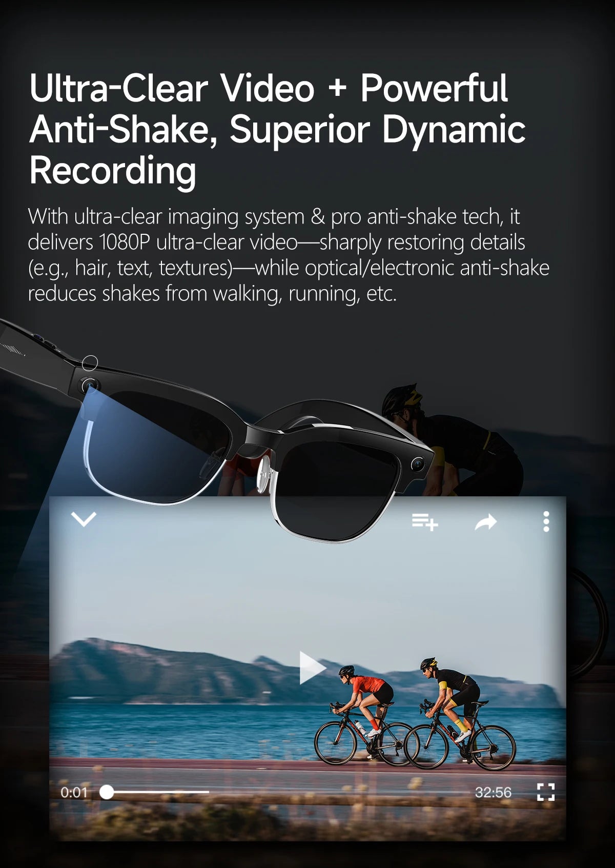 2026New 800W Pixel Camera Smart Glasses Men Video Recording AI Photo Recognition Bluetooth Call Voice Translation Sunglasses Man