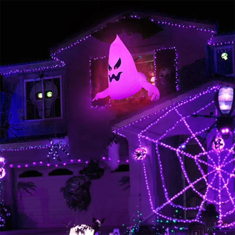 LED Crashing Ghost Window Inflatable Halloween Decoration
