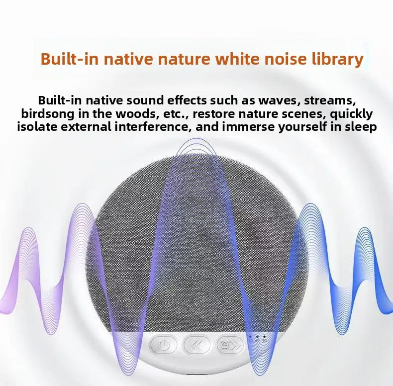 Mini Sleeping Bluetooth Speaker Nature Sound White Noise Soundbar Wireless MP3 Music Player Ultra Thin Timed Shutdown Audio Pla