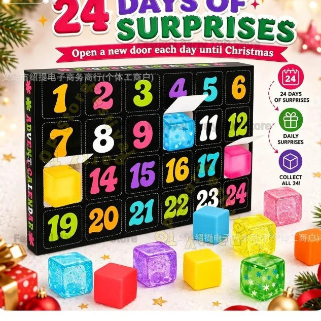 2027 New Christmas Advent Calendar 24 Days Surprise Mini Squish Sensory