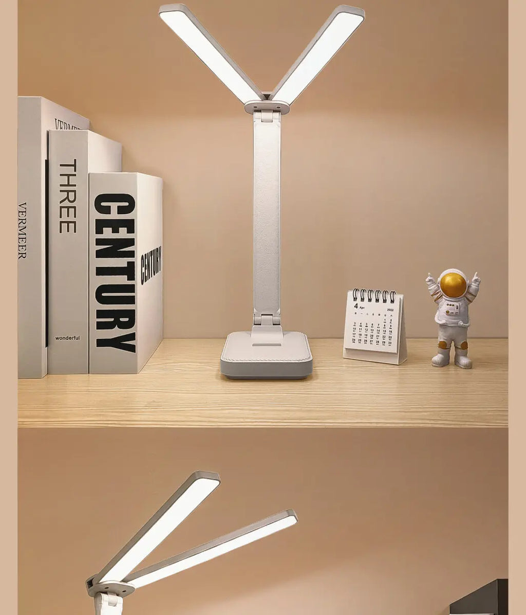 USB Desk Lamp 3 Levels Dimmable Touch Night Light USB Rechargeable Eye Protection Foldable