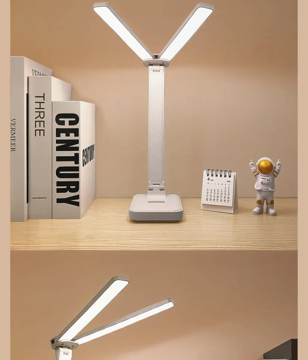 USB Desk Lamp 3 Levels Dimmable Touch Night Light USB Rechargeable Eye Protection Foldable