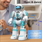 Kids Smart Voice Interaction Robot Blue Plastic Intelligent Robot
