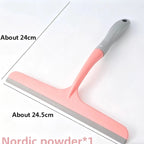 3-in-1 Silicone Squeegee, Multi-Purpose Water Blade for Bathroom, Window, Mirror, Countertop, Glass Cleaning Tool