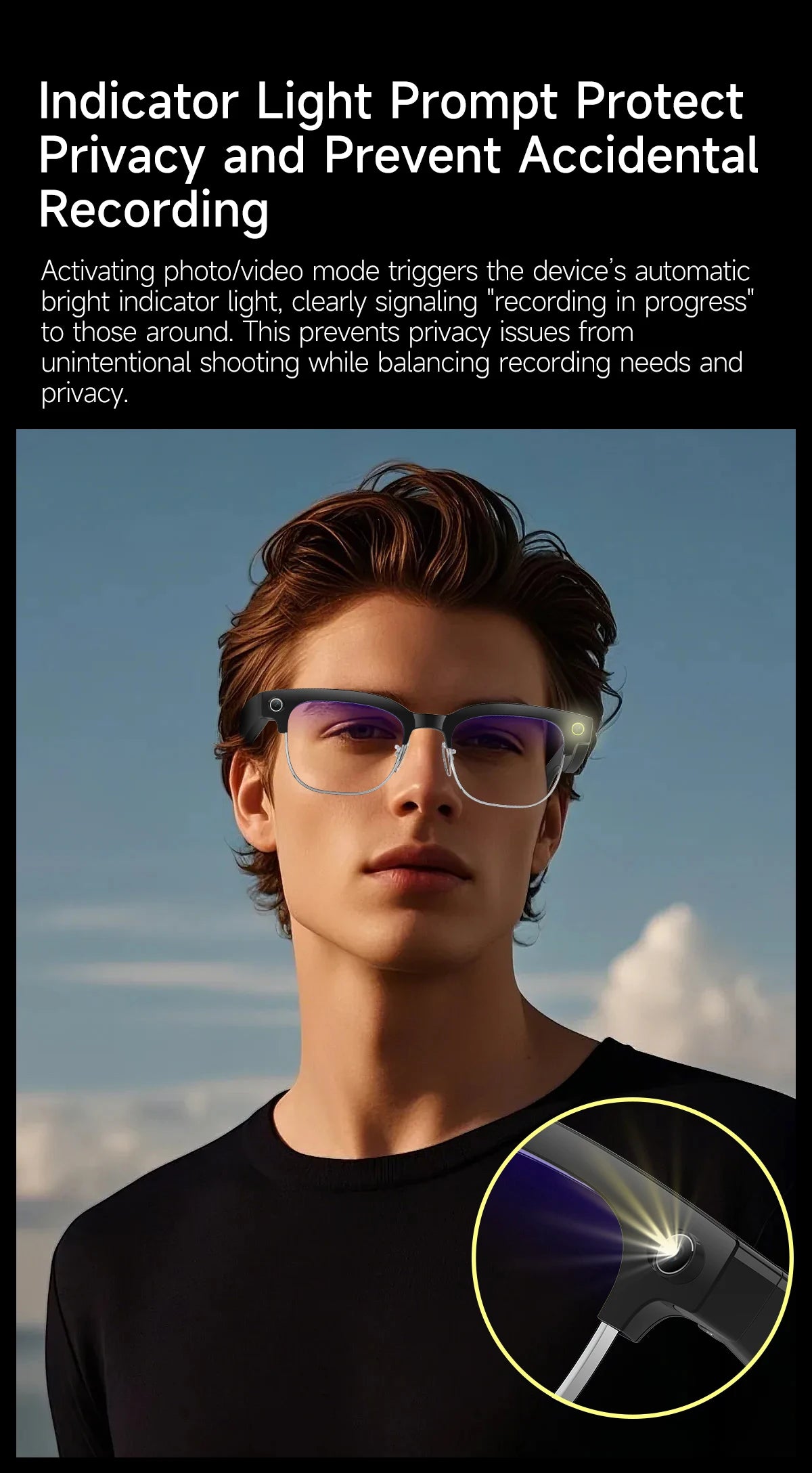 2026New 800W Pixel Camera Smart Glasses Men Video Recording AI Photo Recognition Bluetooth Call Voice Translation Sunglasses Man