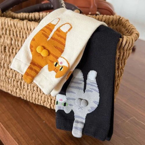 3D Cat Print Socks — 1 or 2 Pairs