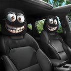 1/2pcs Funny Cartoon Eyes Car Headrest Covers Double-sided Universal Fit Car Headrest Covers for Auto Front Seat Rest Decoration