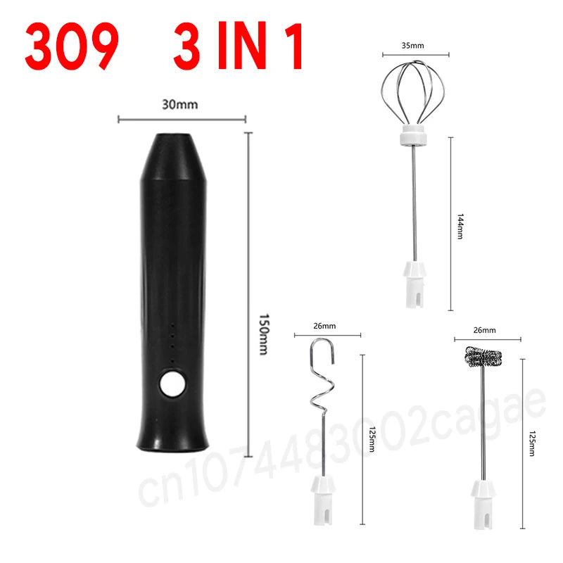 Rechargeable Milk Frother & Egg Whisk — 3 Speeds