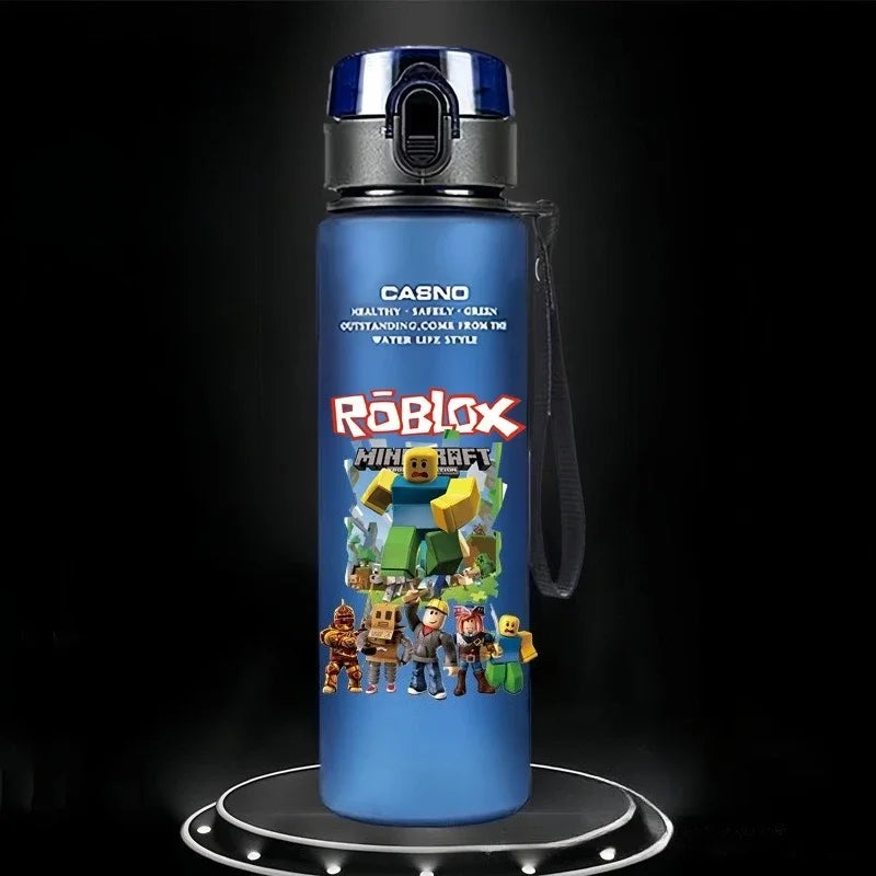 New Robloxs Figure Student Casual Sports Water Cup Plastic Frosted Cups Student Daily Necessities Gifts 560ml