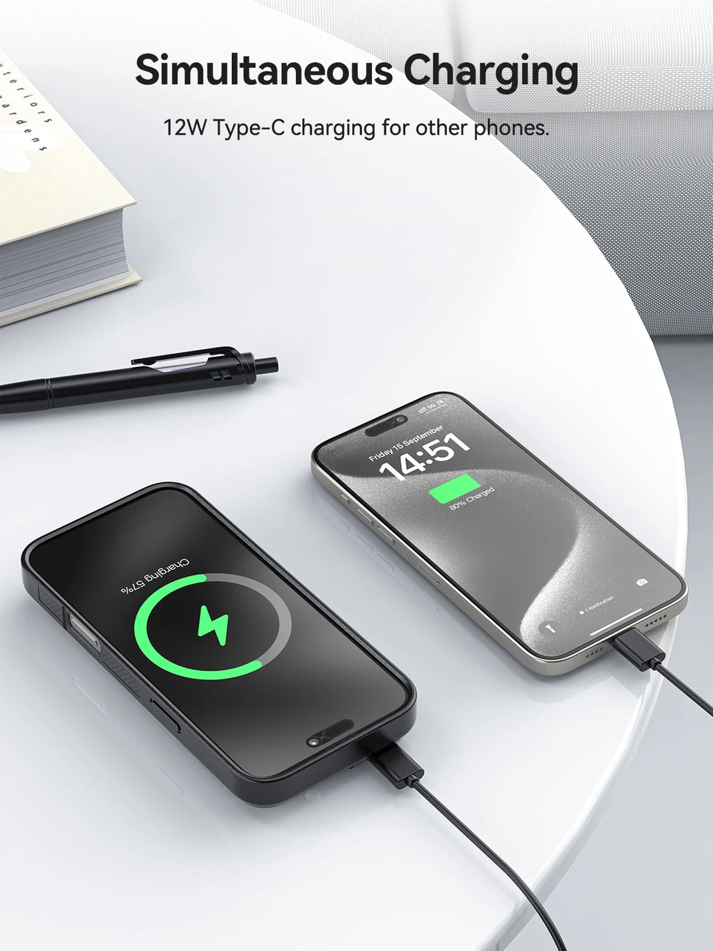 NEWDERY Battery Case for iPhone 16 Pro Max 16Pro 16 Plus 1 Bank Rechargeable battery