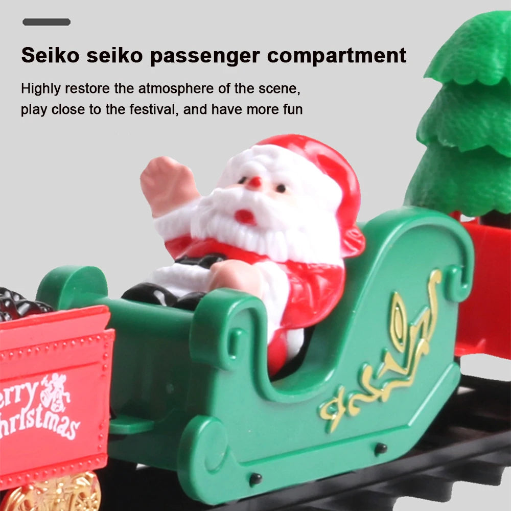 New Electric Train Set Mini Santa Claus Rail Car Toy Creative Decoration Christmas Tree Train Gift Children's Gifts