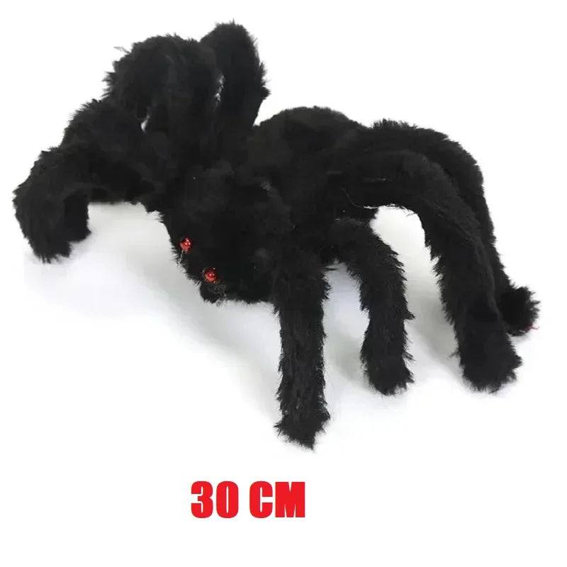 Giant Plush Halloween Spider Decoration – 30–200cm
