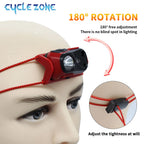 Portable XPG Headlight Sensor Headlamp Mini Flashlight USB Rechargeable High Brightness 4 Modes Night Working Head Torch Light