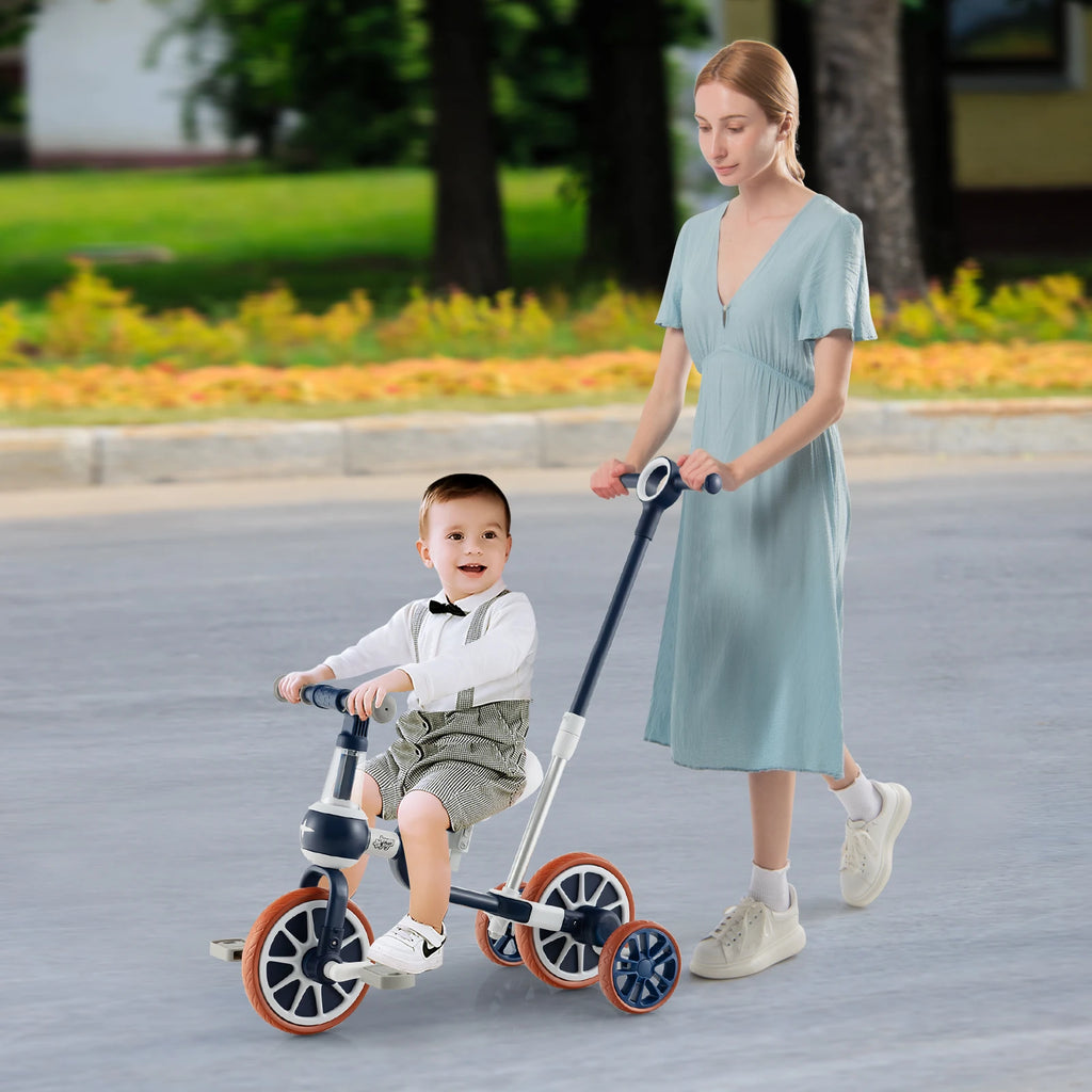 DORTALA 4 in 1 Kids Tricycle Toddler Balance Bike Adjustable