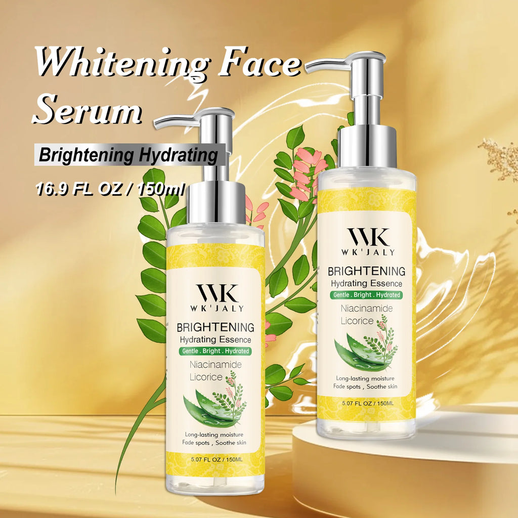 WK JALY Licorice Whitening Serum, Dark Spots Removal Essence, Brighten Skin Tone, Moisturizing, For Face, Body, 150ml