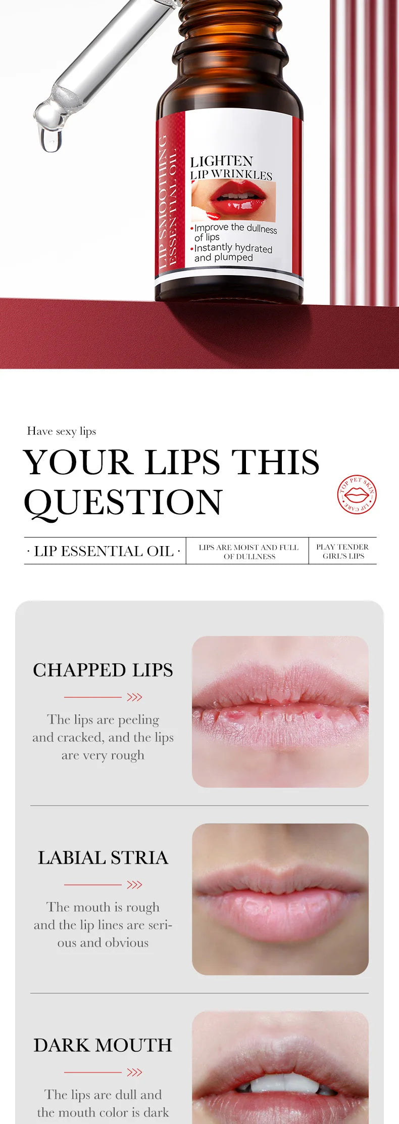 Lip Booster Plumping Serum Oil Hyaluronic Acid Moisturising  Stimulant Free Brightening Lightening Lines