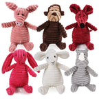 Corduroy Plush Squeaky Dog Toy – Animal Designs