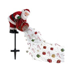 Santa LED Christmas Garden Lights, Flowing Light Effect Illuminated Decor, Waterproof Outdoor Ornament For Yard, Lawn, Pathway