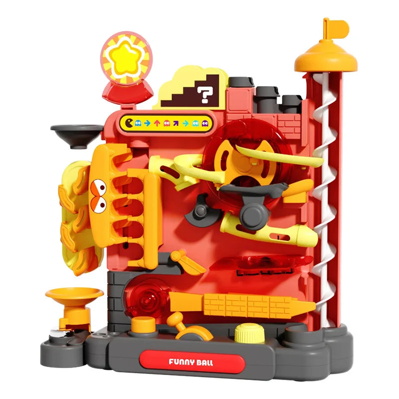 Educational Montessori Toys Multilayer Track Adventure Game Rail Rolling Ball Model Interactive Brain Kids Christmas Gift
