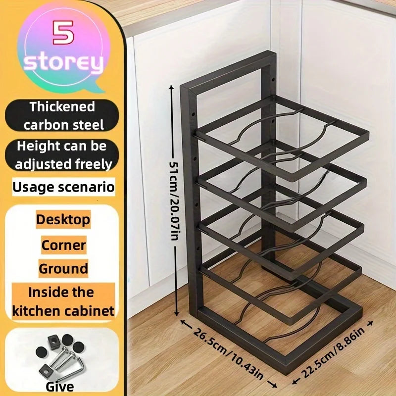 Adjustable Stainless Steel Pot & Pan Organiser Rack