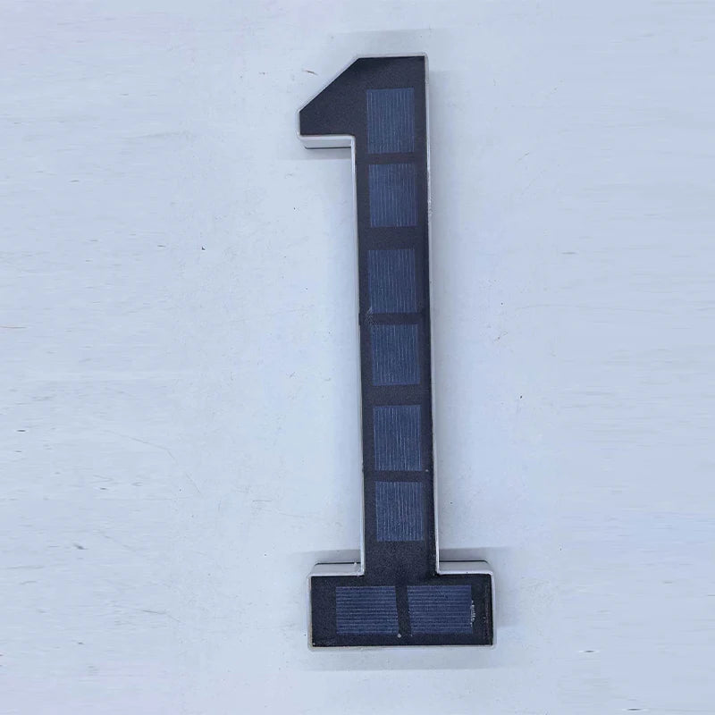 Solar LED House Number Sign with Light Sensor