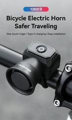 Bicycle Horn Mountain Bike Battery/USB Charging Waterproof Electronic Bike Bell Riding Equipment Children's Scooter Accessories