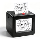 AI Voice Smart Thermal Printer! 58mm Mini Portable Bluetooth Photo Sticker Picture Print Device Fun Print with White Color Paper