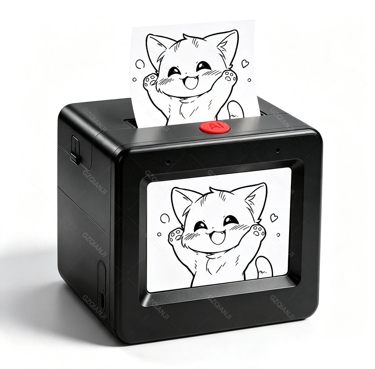 AI Voice Smart Thermal Printer! 58mm Mini Portable Bluetooth Photo Sticker Picture Print Device Fun Print with White Color Paper