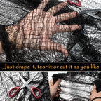 Black Halloween Gauze Cloth Decoration – 76 x 183cm