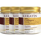 Keratin Collagen Hair Mask with Peptides & Rosemary - Intense Smoothing & Shine for All Hair Types - Deep Conditioning Treatment