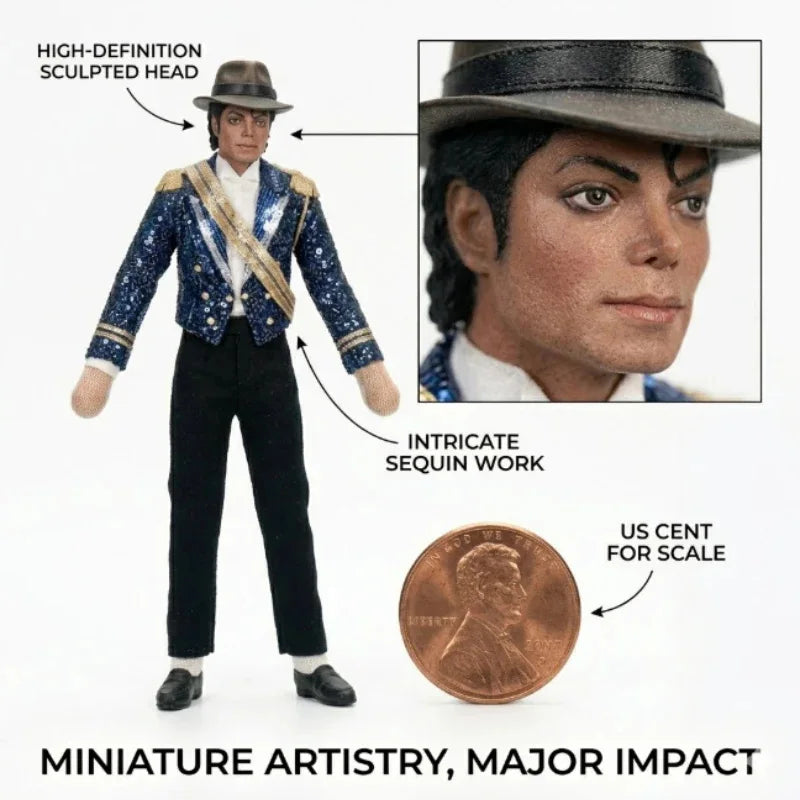 Michael Jackson Bendable Doll Flexible Wire Frame Poseable MJ Abstract Rat Jerky Doll King of Pop Collectible Fan Gift