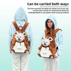 PUUROF Winter Cat Backpack, Pet Outdoor Backpack, Windproof and Warm Cat Front Bag, Outdoor Cycling Dog Bag, Dog Backpack
