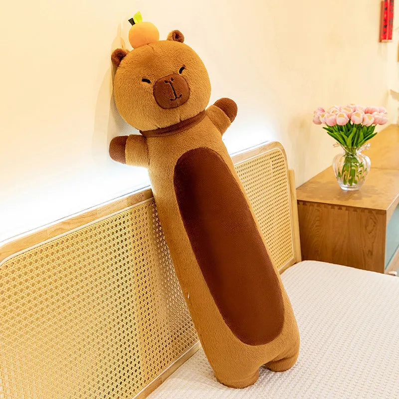 50-110cm Kawaii Giant Long Capybara Plush Pillow Soft Stuffed Animals Cartoon Toys Babys Accompany Sleeping Doll for Girls Gifts