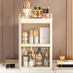3 to 4-Tier Foldable Makeup Organizer with Drawer Function— Storage