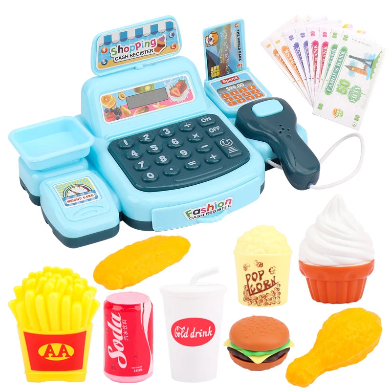Children's Toy Cash Register with Lights & Sounds