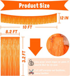 Boho Pom Pom Autumn Garland – Orange & Beige
