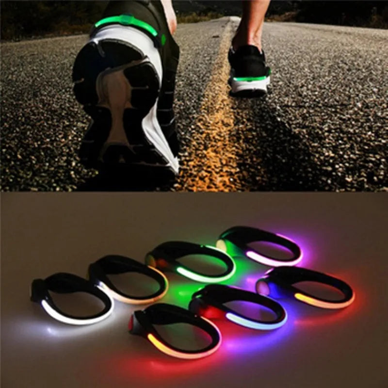 LED Luminous Shoe Clip Light Outdoor Running Cycling Bicycle RGB Novelty Lighting Safety Night Warn Lamp Glowing Zapato Ciclismo