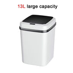 13L Smart Automatic Touch-Free Trash Can Motion Sensor Battery Dustbin Waste Bucket for Kitchen Bathroom Home Office Indoor ﻿