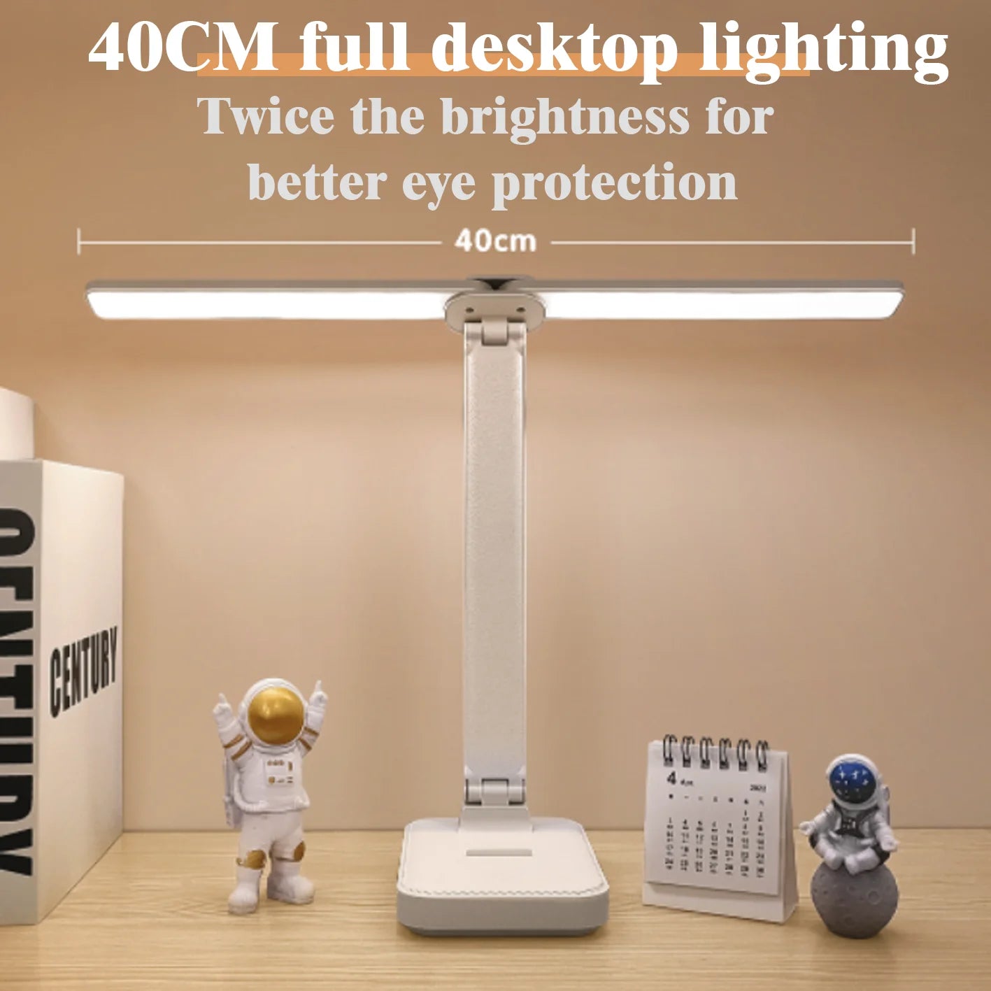 USB Desk Lamp 3 Levels Dimmable Touch Night Light USB Rechargeable Eye Protection Foldable