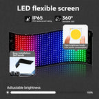 Led Baseball Cap Usb App Control Bluetooth Rechargeable Scrolling Atmosphere Message Board Hop Display Hat Glowing Hat Hip