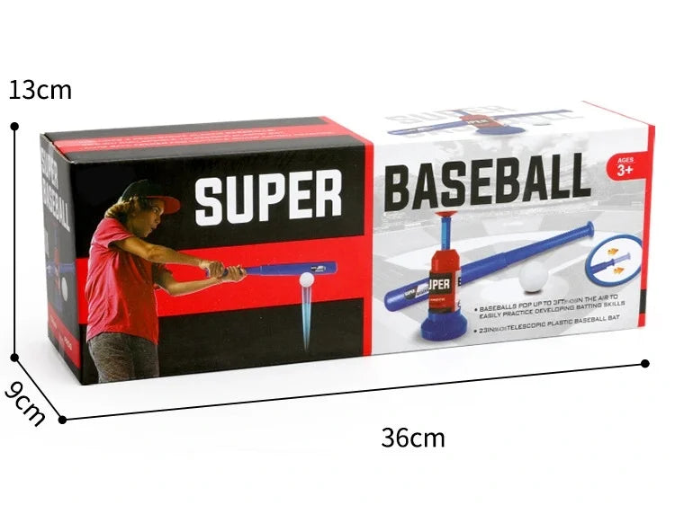 Baseball Launcher Toy, 2-in-1 Foot-Operated/Manual Press Ball Pitching Machine Indoor and Outdoor Interactive Sports Game for Kids, Kinde