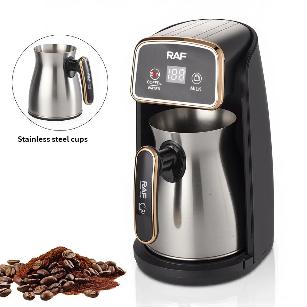 Electric Coffee Maker Stainless Steel Cup Turkish Coffee Maker Tea Maker Milk Heater Portable Travel Electric Espresso Utensils