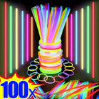 50/100Pcs Fluorescence Sticks Party Multicolor Glowing Stick Bright and  Bendy
