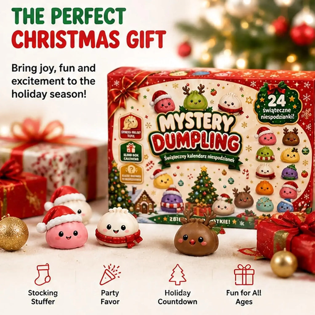Christmas Squishy Advent Calendar 24 Day Countdown Surprise Box Dumpling Squishies Slow Rebound Squeeze Sensory Gift Decor