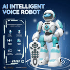 Kids Smart Voice Interaction Robot Blue Plastic Intelligent Robot
