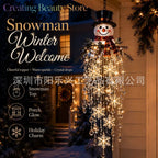 Glow Hanging Ornament Christmas Snowman Elk Ice Crystal Light Hanging Decoration